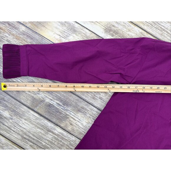 Attitudes By Renee Petite Woven Button Front Shirt Pleated Cuff‎ Size PM Purple - Picture 11 of 15